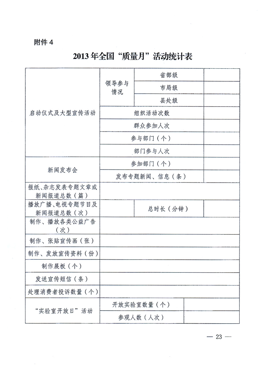 國家質量監(jiān)督檢驗檢疫總局、中共中央宣傳部等單位《關于開展2013年全國&ldquo;質量月&rdquo;活動的通知》