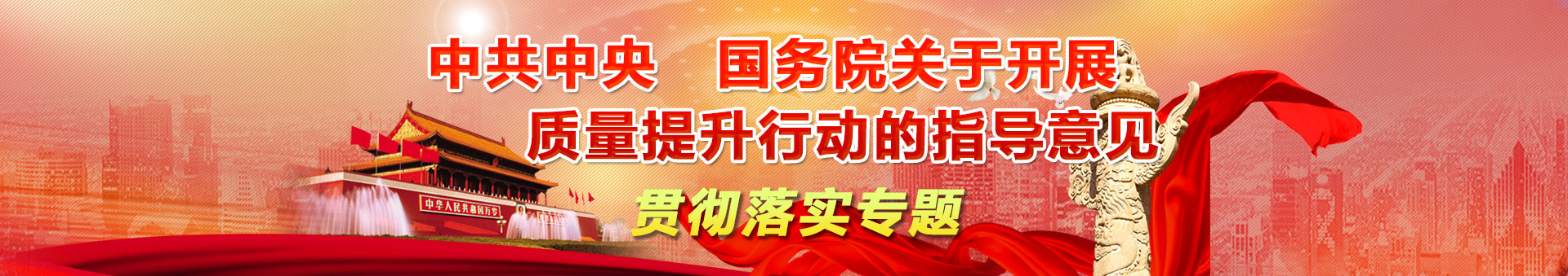 《中共中央 國務(wù)院關(guān)于開展質(zhì)量提升行動的指導(dǎo)意見 》貫徹落實專題